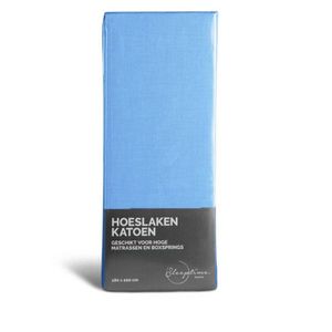 Home Care Hoeslaken - Blended Katoen - Blauw 160 x 200