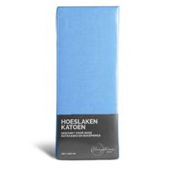 Home Care Hoeslaken - Blended Katoen - Blauw 160 x 200 - thumbnail