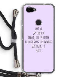 GSM: Pixel 3a Transparant Hoesje met koord