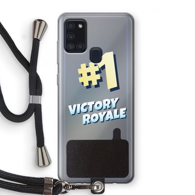 Victory Royale: Samsung Galaxy A21s Transparant Hoesje met koord