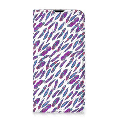 iPhone 14 | Hoesje met Magneet | Feathers Color