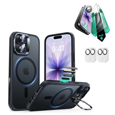 iPhone 17 Bundle Classic Hybrid Magnetic Case (Camera Control, Stash Stand) and Armorite Screen Protector - Frosted Black iPhone 17 Bundle Classic Hybrid Magnetic Case (Camera Control, Stash Stand) and Armorite Screen Protector - Frosted Black