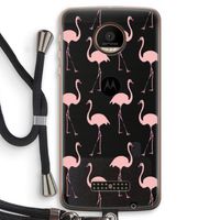 Anything Flamingoes: Motorola Moto Z Force Transparant Hoesje met koord