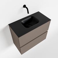 Toiletmeubel Mondiaz Ada | 60 cm | Meubelkleur Smoke | Lex wastafel Urban Midden | Zonder kraangat