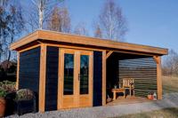 Lugarde Tuinhuis PSD16 586 x 300 cm- Plat dak- Hout- Lugarde