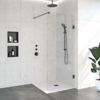 BRAUER Void inloopdouche helder glas 90x200 incl. glascoating PVD gunmetal geborsteld GS-VOI1H90200GM BRAUER Void inloopdouche helder glas 90x200 incl. glascoating PVD gunmetal geborsteld GS-VOI1H90200GM