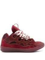 Lanvin baskets Curb à empiècements - Rouge