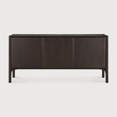 Ethnicraft Dressoir 'PI' Gevernist Teakhout, 174cm, kleur Donkerbruin