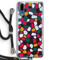 Colored Giraffe: Huawei P20 Transparant Hoesje met koord