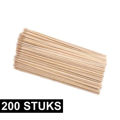 Cosy & Trendy Sat? prikkers - 200x stuks - hout - L25 cm - brochettestok
