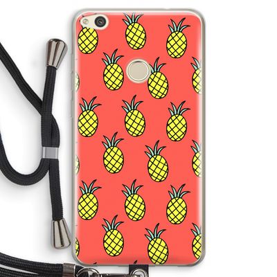 Ananas: Huawei Ascend P8 Lite (2017) Transparant Hoesje met koord