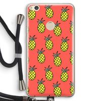 Ananas: Huawei Ascend P8 Lite (2017) Transparant Hoesje met koord Ananas: Huawei Ascend P8 Lite (2017) Transparant Hoesje met koord