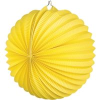 Lampion - geel - papier - 22 cm   - - thumbnail