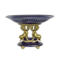 A BRONZE MOUNTED PORCELAIN CENTERPIECE