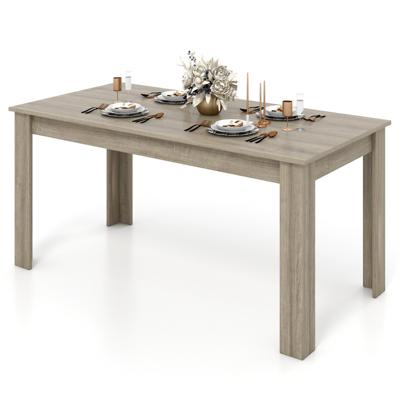 Eettafel van Hout 160 x 80 cm Grote Tafel Rechthoekige Keukentafel Eetkamertafel voor 6-8 Personen Moderne Houten Tafel voor Keuken