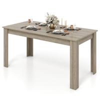 Eettafel van Hout 160 x 80 cm Grote Tafel Rechthoekige Keukentafel Eetkamertafel voor 6-8 Personen Moderne Houten Tafel voor Keuken