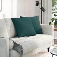 VidaXL Sofa kussens 2 pcs donkergroen 50 x 50 cm stof