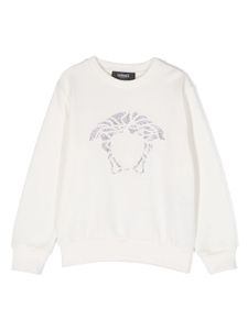 Versace Kids sweat à logo Medusa Head - Blanc