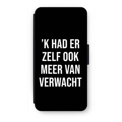 Meer verwacht - Zwart: iPhone SE 2020 Flip Hoesje