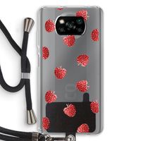 Framboosjes: Xiaomi Poco X3 Pro Transparant Hoesje met koord