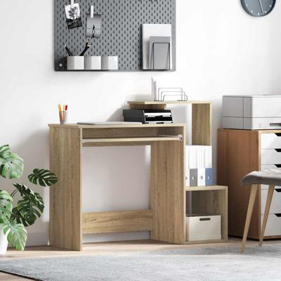 Bureau met plank Sonoma eiken 106 x 40 x 88.5 cm Bewerkt hout