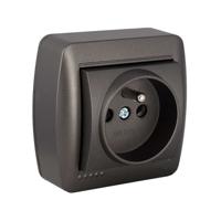 Plug-in basis Solera Mural 2p+t Grafiet 16 A 250 V Frans