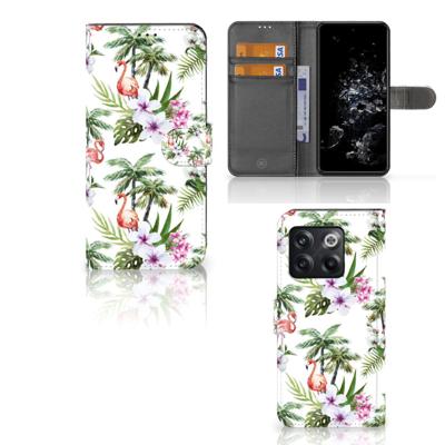 OnePlus 10T | Telefoonhoesje | Met pasjeshouder | Flamingo Palms