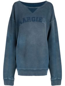 Maison Margiela sweat à logo imprimé - Bleu