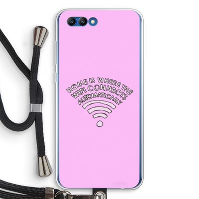 Home Is Where The Wifi Is: Honor 10 Transparant Hoesje met koord