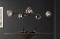 Design Hanglamp LIQUID DIAMOND 100cm smoke zwart glas vijf tinten globe light - 46021