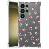 Doorzichtige Silicone Hoesje voor Samsung Galaxy S24 Ultra Unicorns - thumbnail