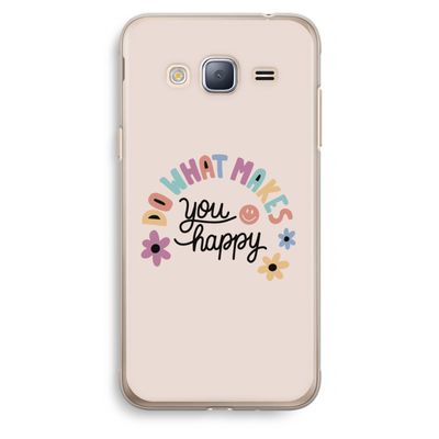 Happy days: Samsung Galaxy J3 (2016) Transparant Hoesje