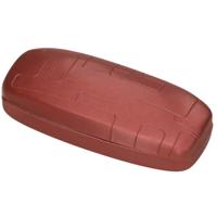 Harde brillenkoker - bordeaux rood - 15,5 cm - kunststof - koker voor brillen