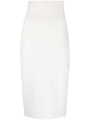 Victoria Beckham jupe crayon VB Body à coupe mi-longue - Blanc
