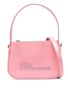 Blumarine mini sac en cuir à logo - Rose