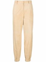 Brunello Cucinelli pantalon en cuir à chevilles resserrées - Tons neutres