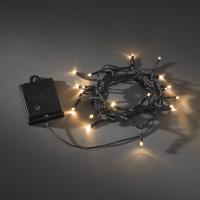 Konstsmide 3724-800 Mini-lichtketting Buiten werkt op batterijen Aantal lampen 40 Verlichte lengte: 3.9 m Timer, Schakelaar, Schemersensor
