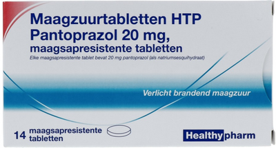 Healthypharm Maagzuurremmer Pantoprazol 20mg Tabletten 14st