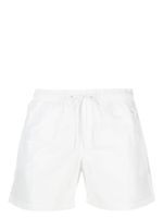 Sundek short de bain rayé à logo imprimé - Blanc