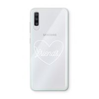 Friends heart pastel: Samsung Galaxy A70 Transparant Hoesje