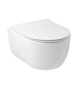 Plieger Kansas Compact randloos toilet met softclose & quick release slimme zitting mat wit