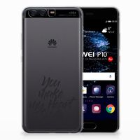 Huawei P10 Siliconen hoesje met naam Heart Smile