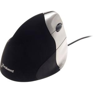 Evoluent VerticalMouse 3 Ergonomische muis USB Optisch Zwart, Zilver 5 Toetsen 2600 dpi Ergonomisch