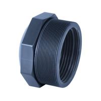 PVC verloop kort 2½" buitendraad x 2" binnendraad PN10