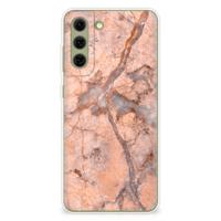 Samsung Galaxy S21FE | TPU | Siliconen hoesje | Marmer Oranje