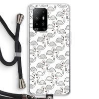 Zwanen: Oppo A94 5G Transparant Hoesje met koord