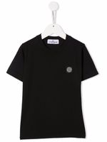 Stone Island Junior t-shirt à patch logo - Noir