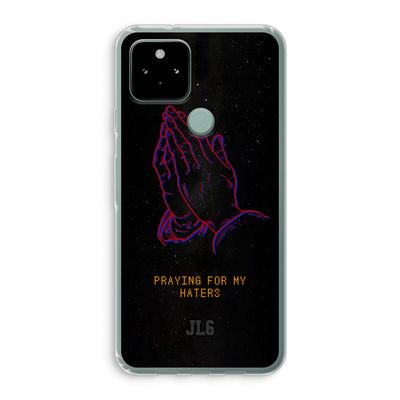 Praying For My Haters: Google Pixel 5 Transparant Hoesje