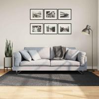 VidaXL Vloerkleed iza laagpolig scandinavisch 140x200 cm antraciet
