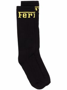 Ferrari chaussettes à logo intarsia - Noir